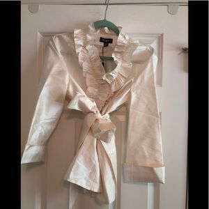 Gorgeous Cream Taffeta Blouse
